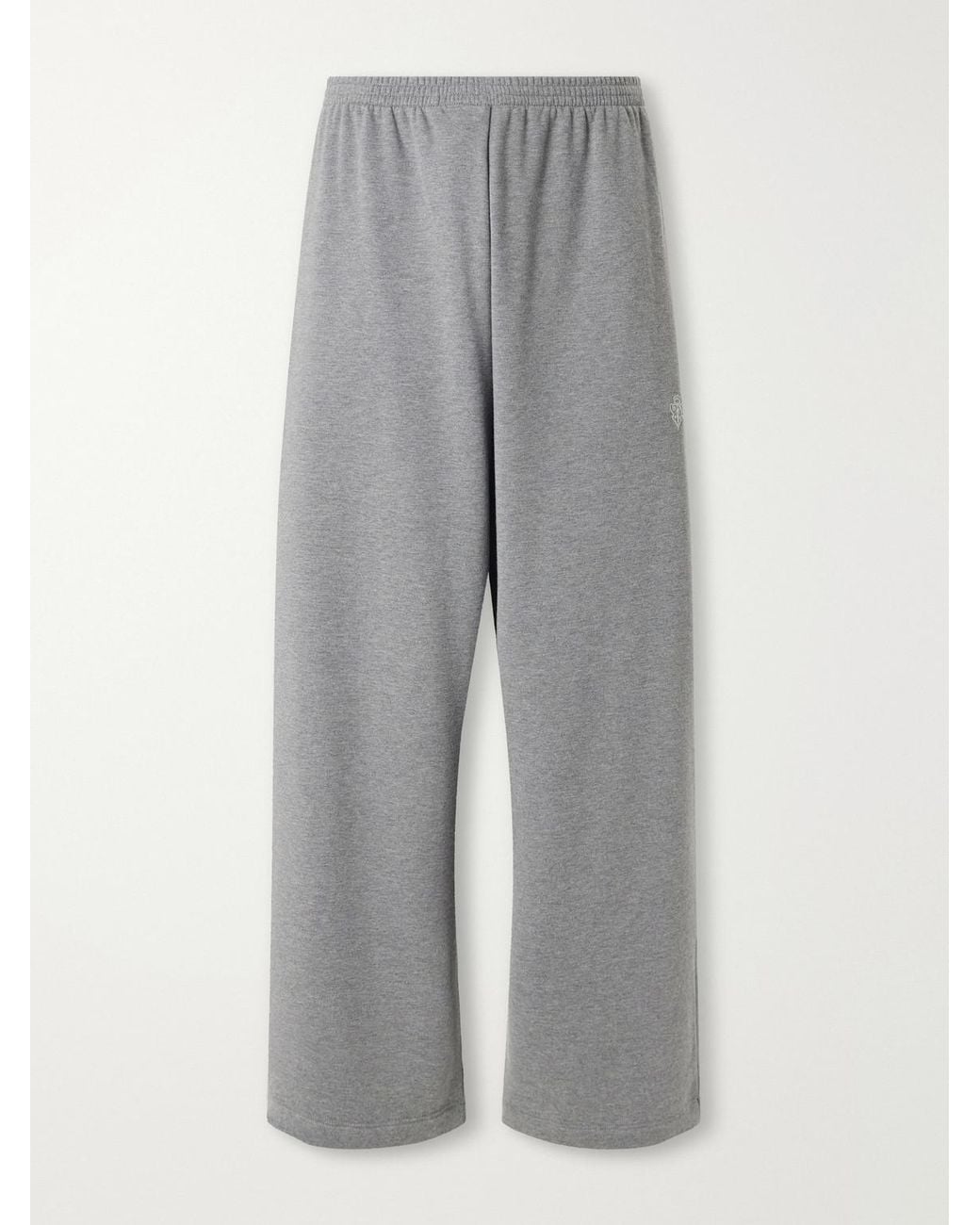 Gucci Gray Wide-Leg Cotton And Cashmere-Blend Jersey Sweatpants for men