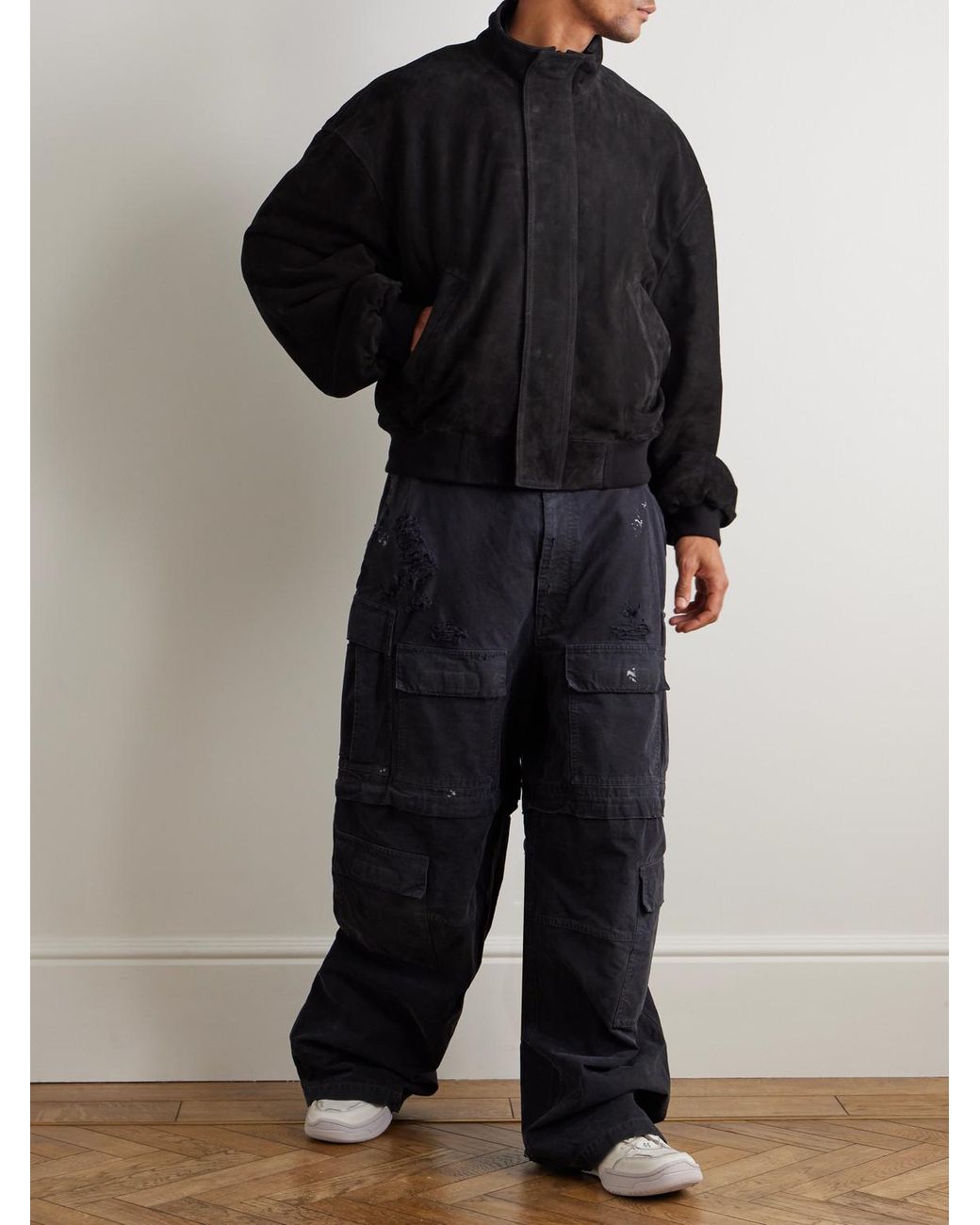 Balenciaga Black Suede Jacket for men