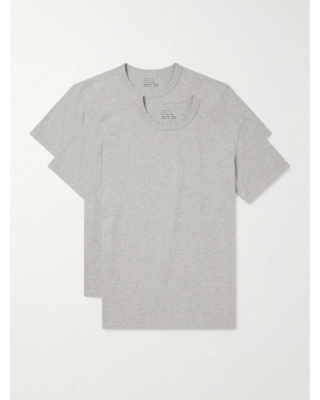 Fortela Gray Set Of Two Cotton-Jersey T-Shirt for men