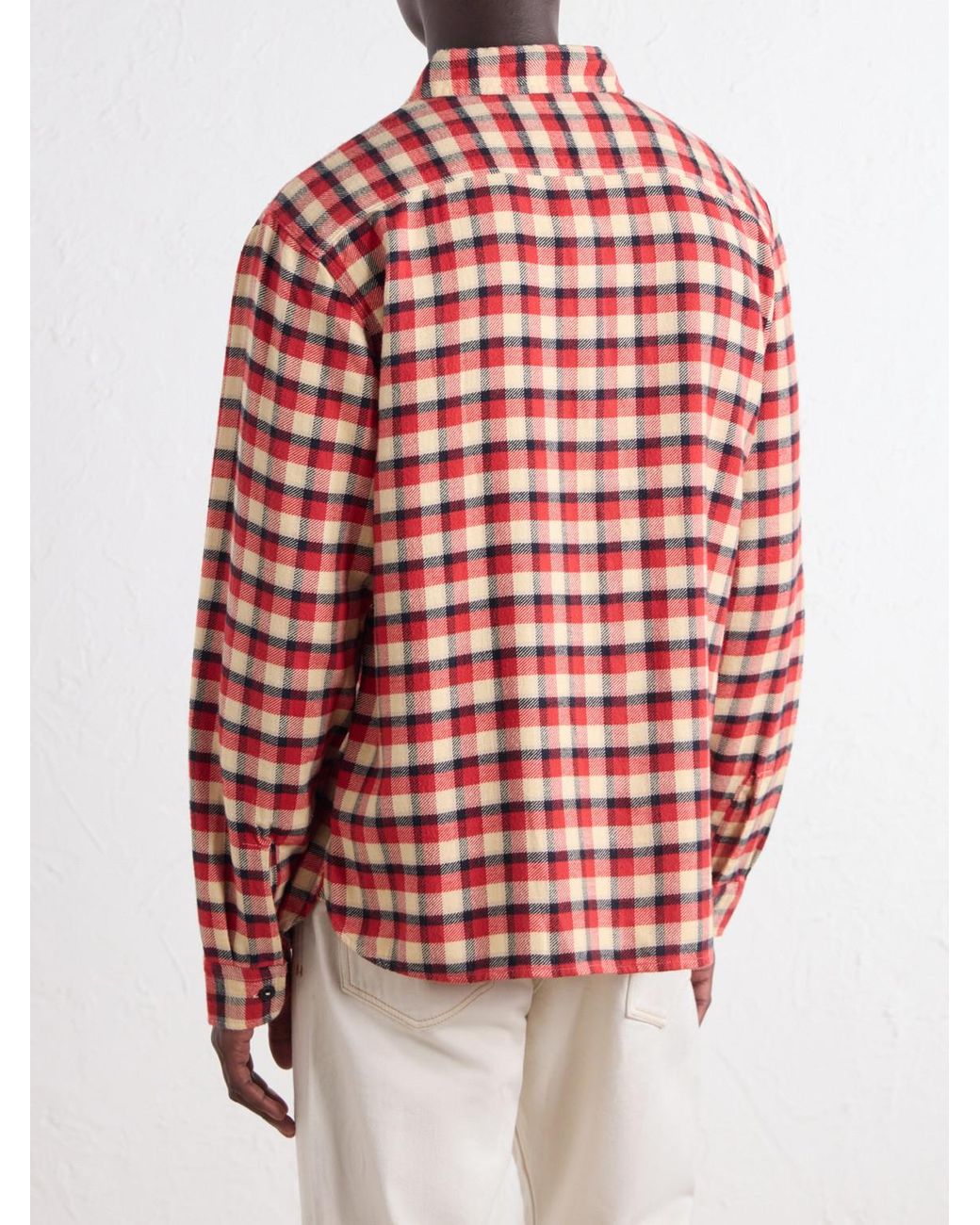 RRL Red Matlock Checked Cotton-Flannel Shirt for men