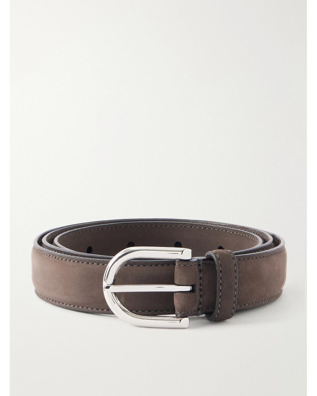 Morjas Brown The Belt 2.5Cm Nubuck Belt for men