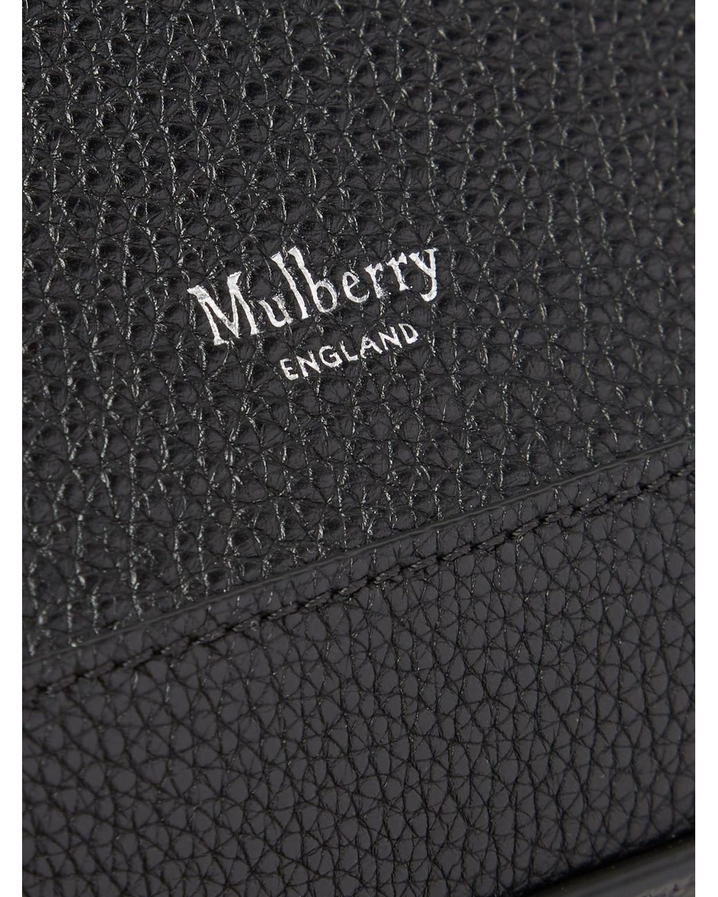 Mulberry Black Full-grain Leather Briefcase for men