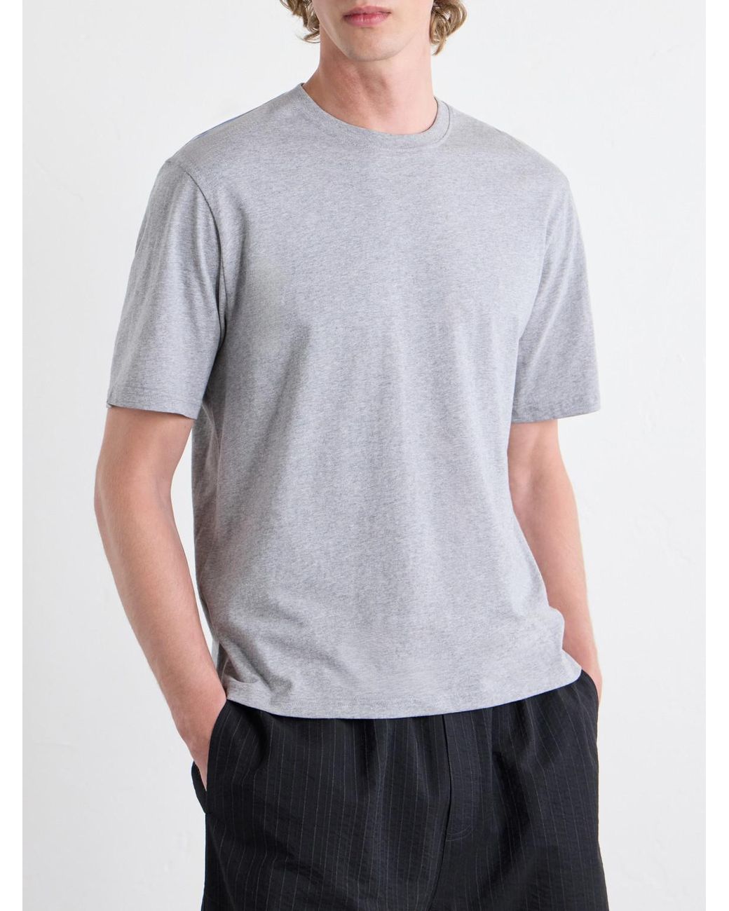 Studio Nicholson White Bric Cotton-Jersey T-Shirt for men