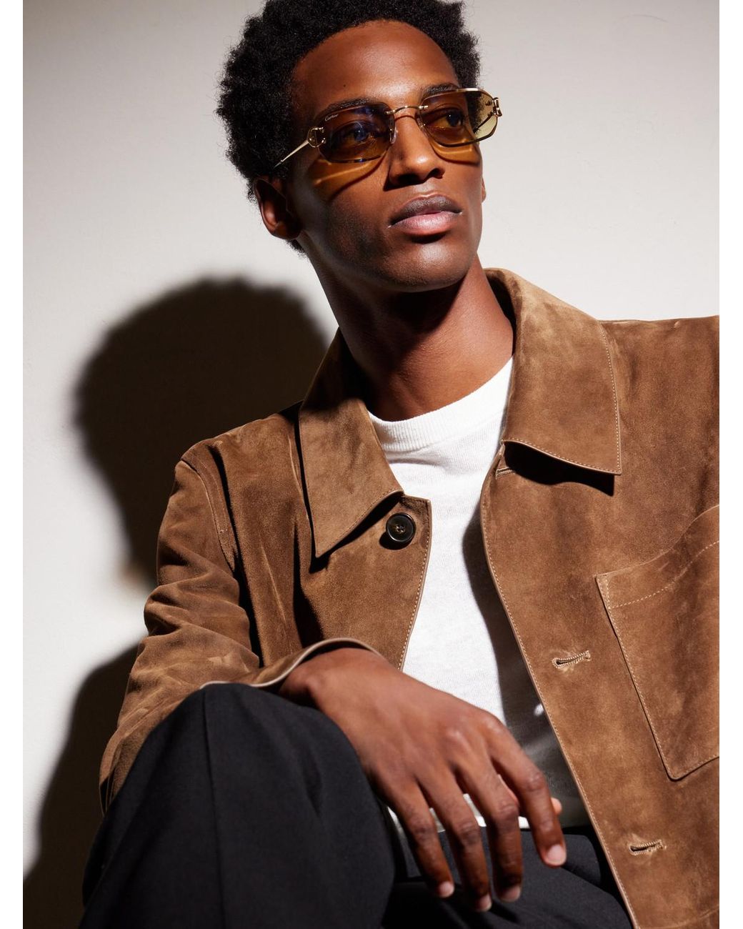 Cartier Natural Signature C Rimless Square-frame Gold-tone Metal Sunglasses for men