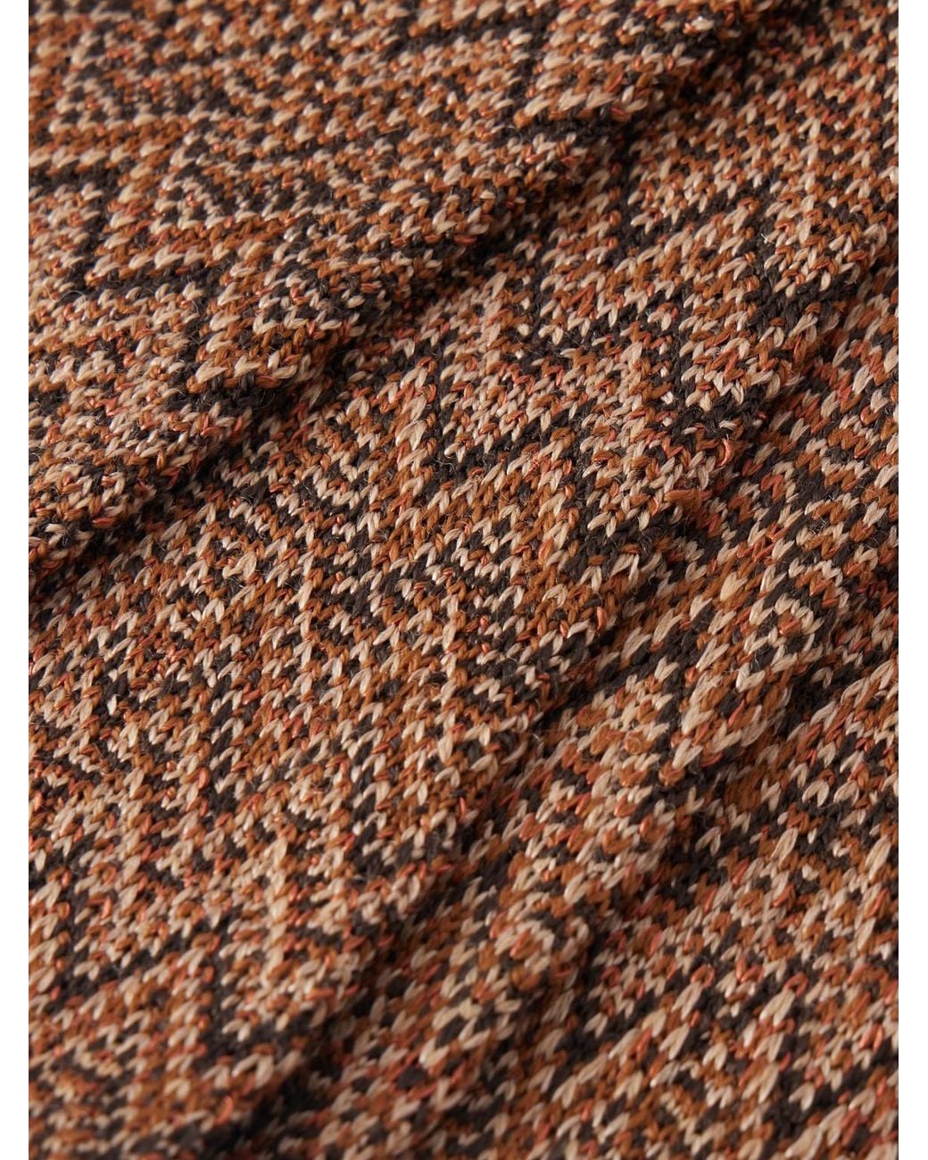 Missoni Natural Striped Crochet-Knit Wool And Silk-Blend Tie for men