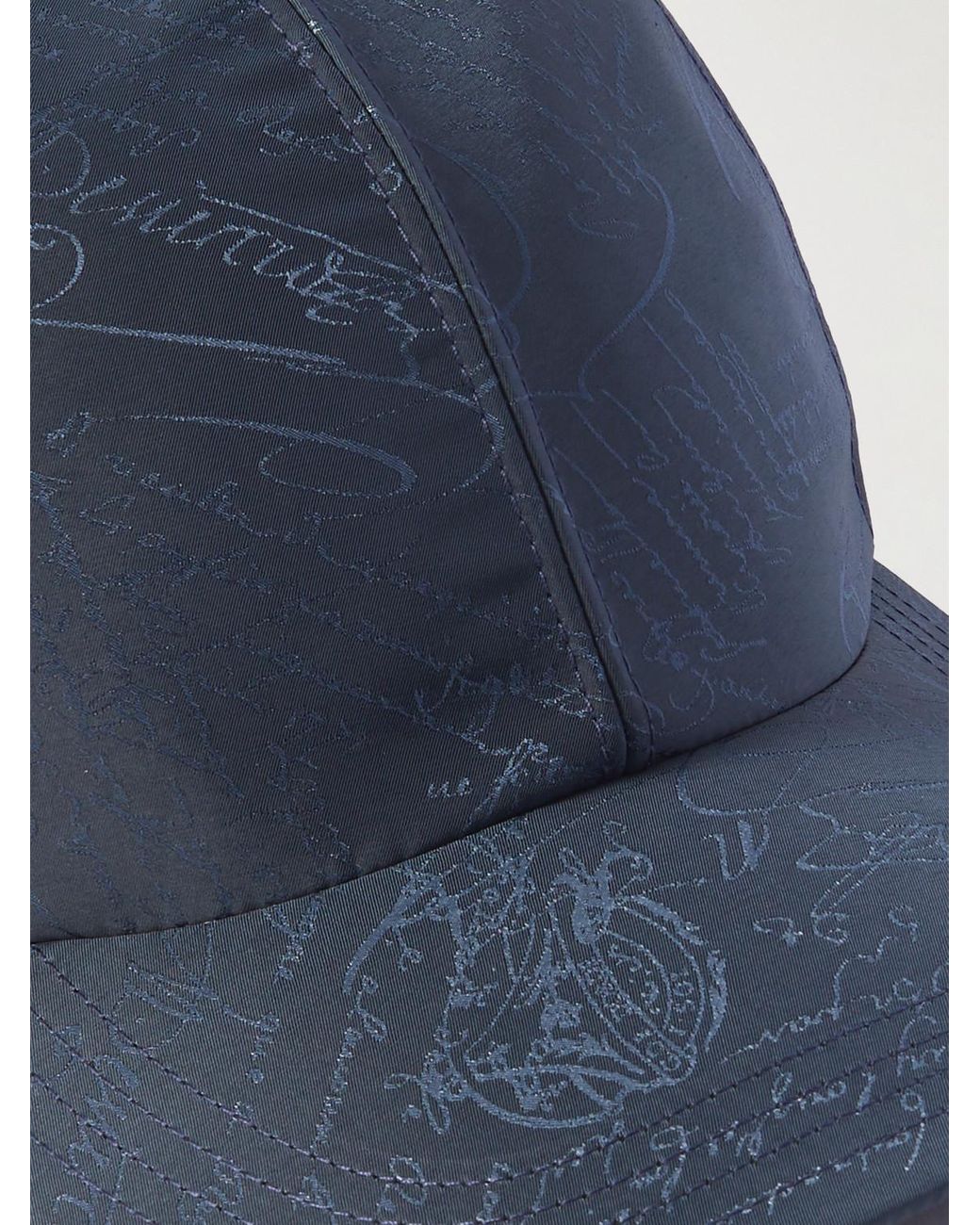 Berluti Blue Scritto-Jacquard Twill Baseball Cap for men