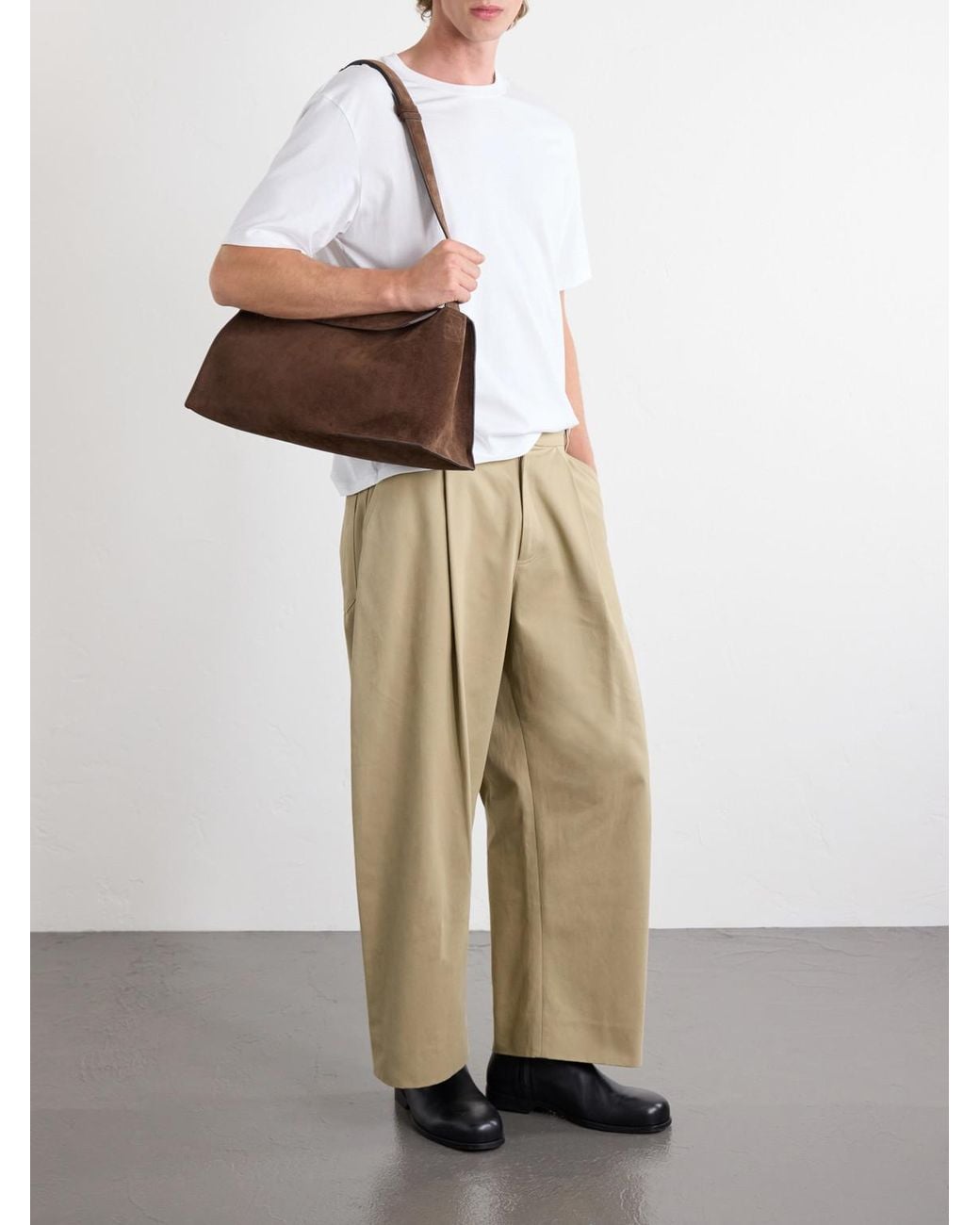 Studio Nicholson Brown Shiboru Suede Messenger Bag for men