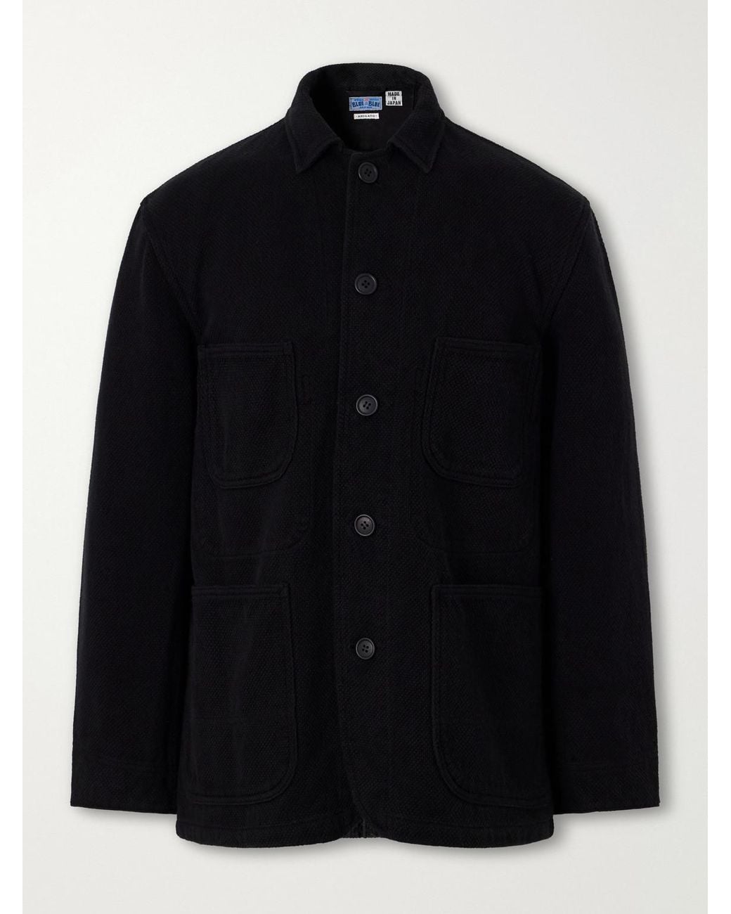 Blue Blue Japan Black Coverall Cotton-Sashiko Jacket for men