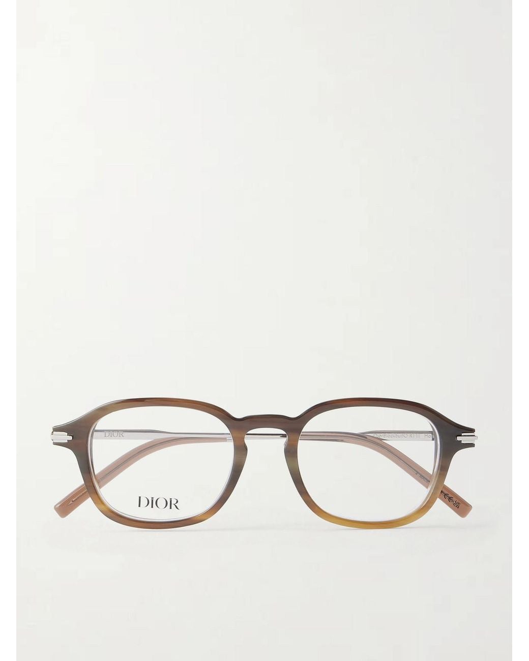 Dior Natural Diorblacksuito R11I Geometric Acetate Glasses for men