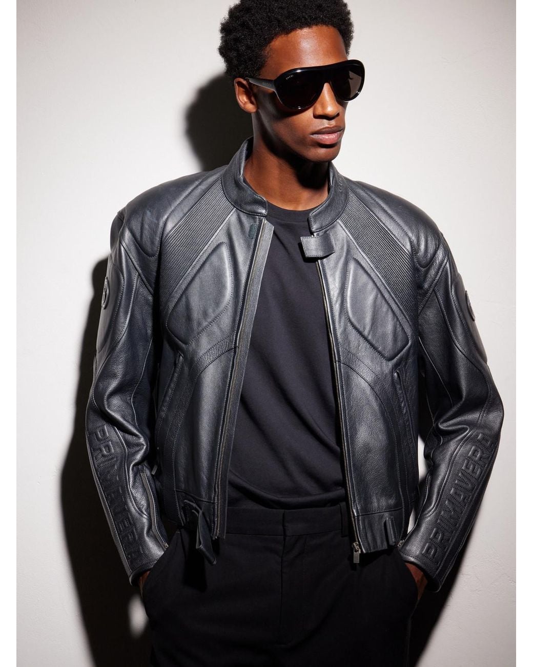 Gucci Black Bold D-frame Recycled-acetate Sunglasses for men
