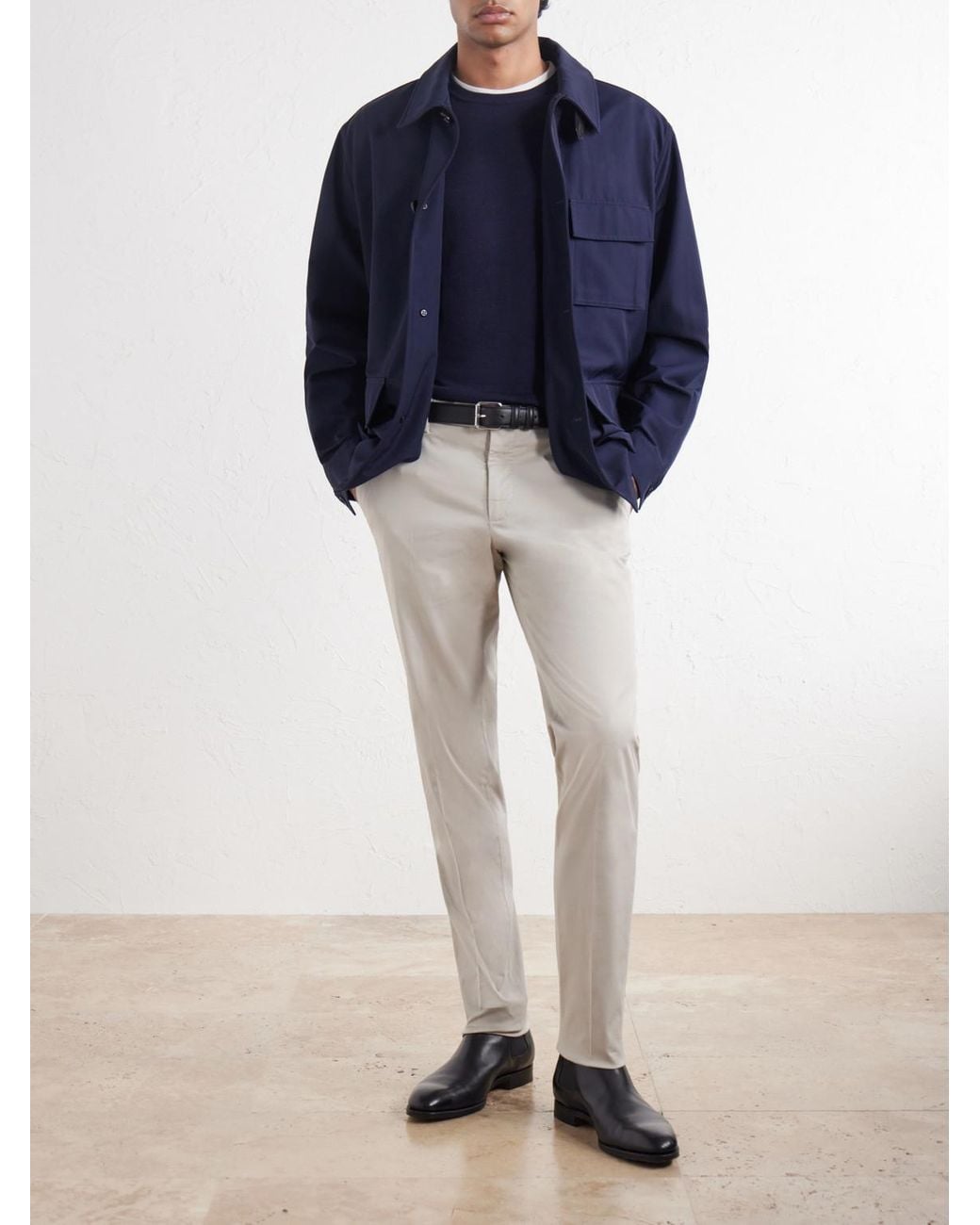 Slowear Blue Zanone Slim-Fit Flexwool Sweater for men