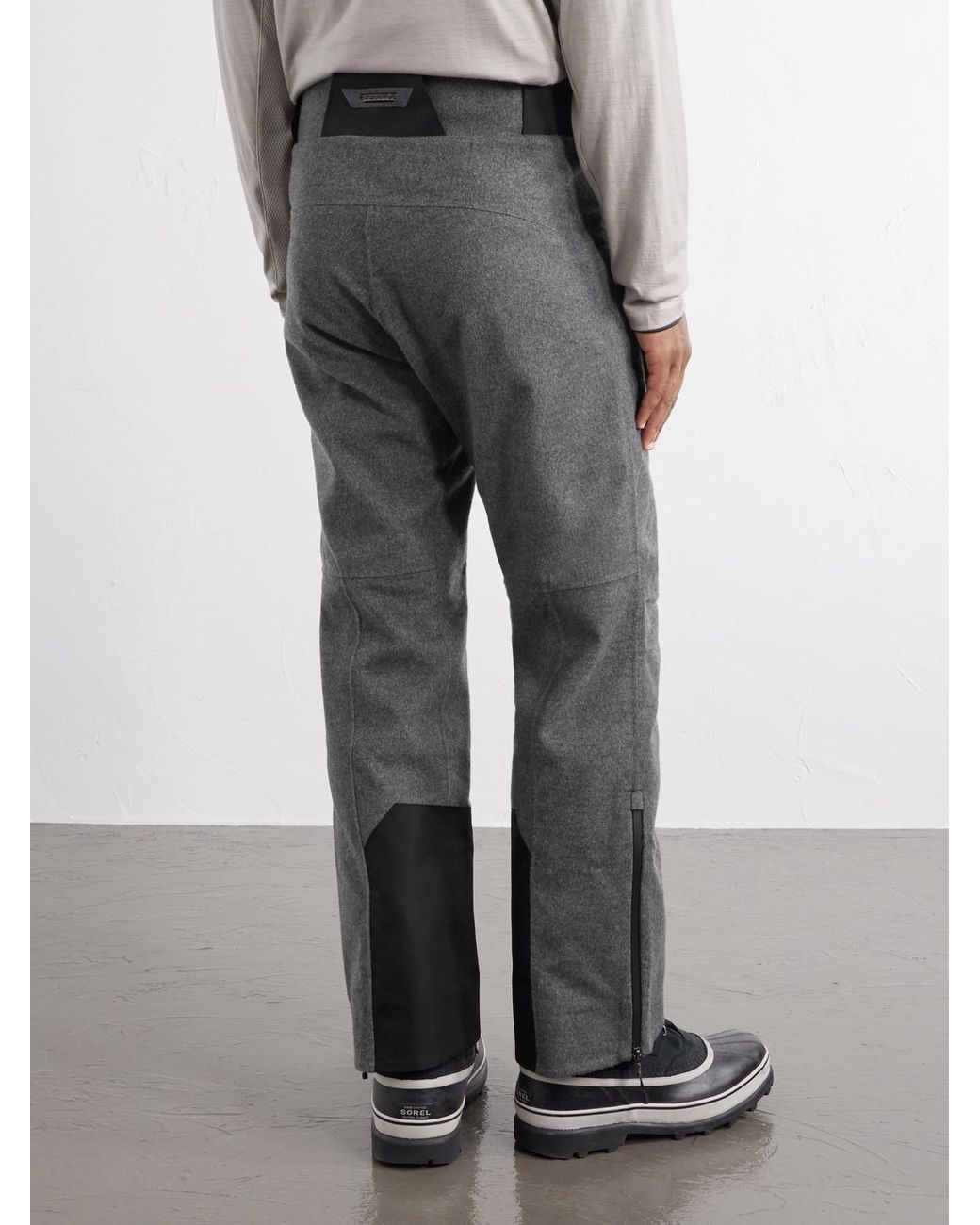Sease Gray Indren Layered Cashmere Padded Ski Pants for men
