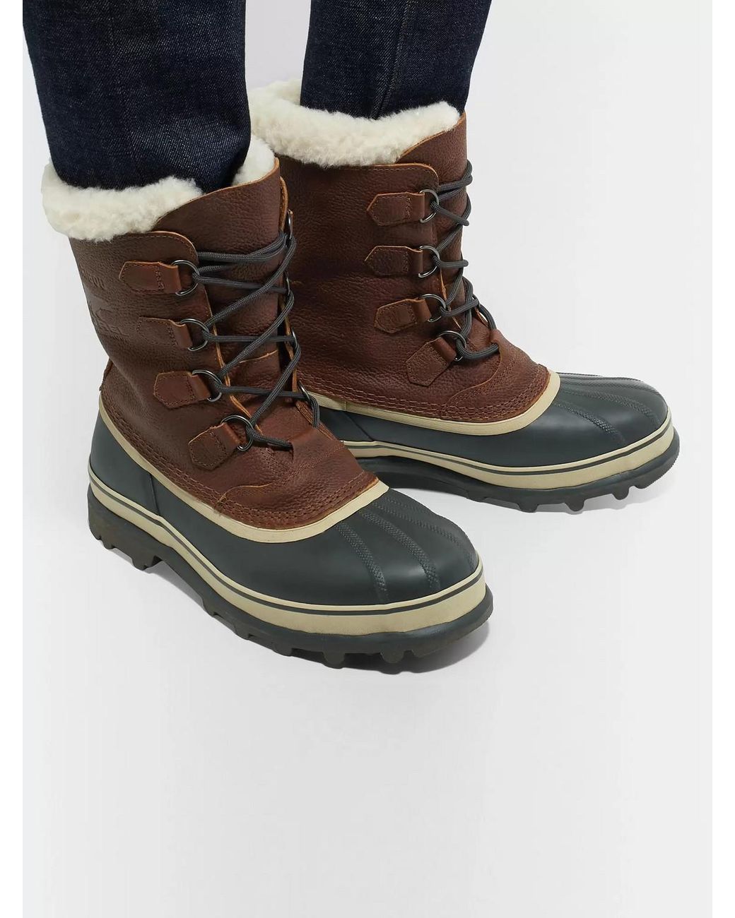 Sorel caribou shop wool tobacco