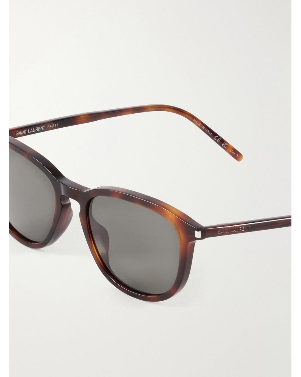 Saint Laurent Brown Sl 939 Round-Frame Recycled Acetate Sunglasses for men