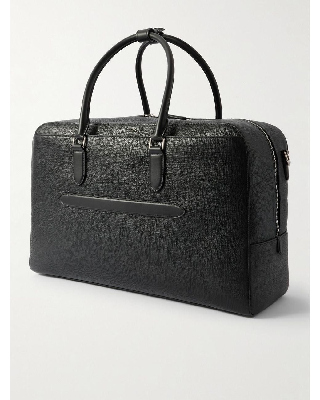 Smythson Black Ludlow Leather Weekend Bag for men