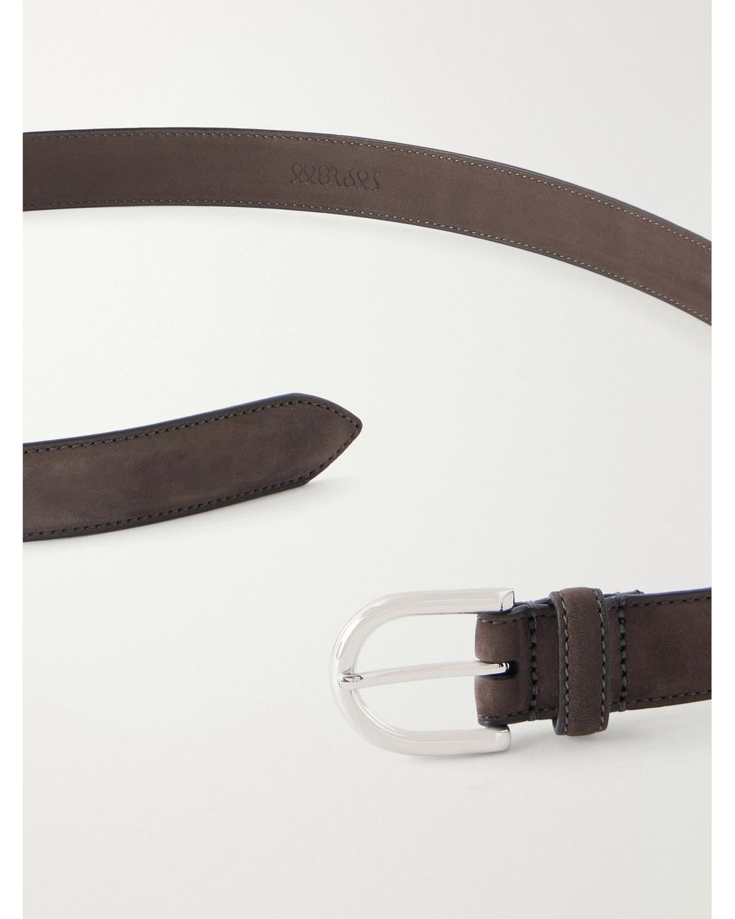 Morjas Brown The Belt 2.5Cm Nubuck Belt for men