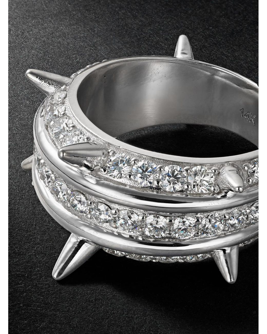 Alex Moss New York Black Destroyer 14-Karat Diamond Ring for men