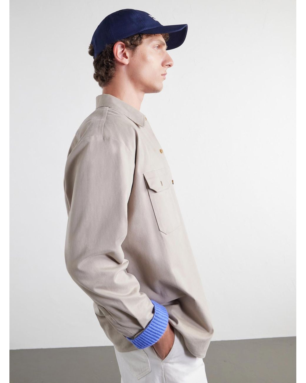 Corridor NYC Blue New York Embroidered Cotton-Canvas Cap for men