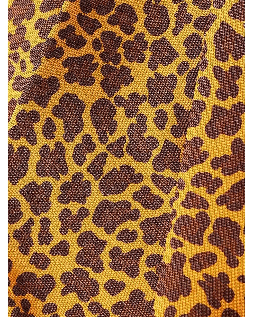 J. Mueser Metallic Leopard Print 8Cm Silk Tie for men