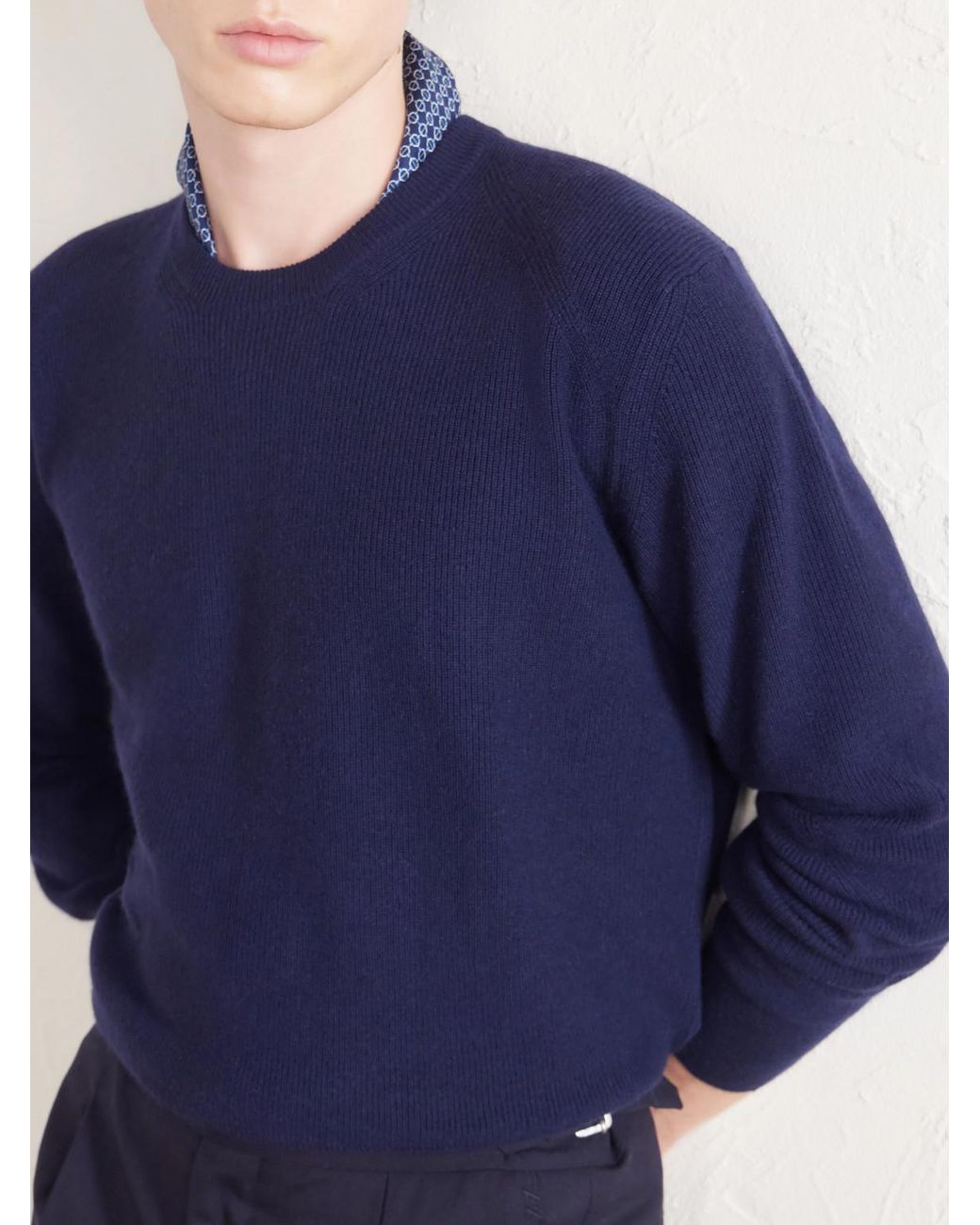Ralph Lauren Blue Cashmere Sweater for men
