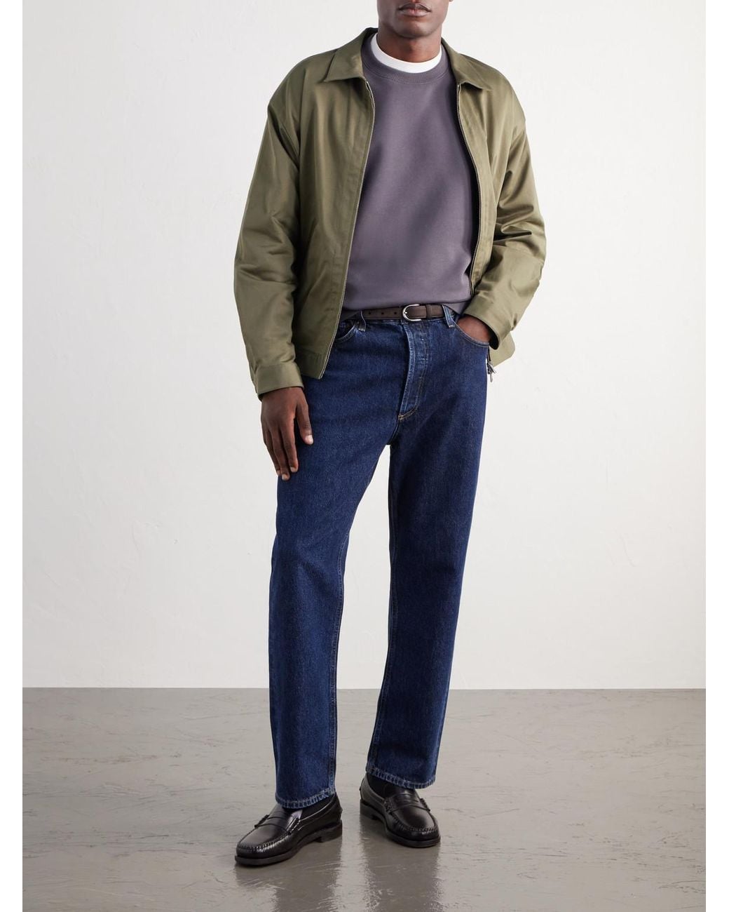 NN07 Green Petrus 1420 Organic Stretch-cotton Satin Jacket for men