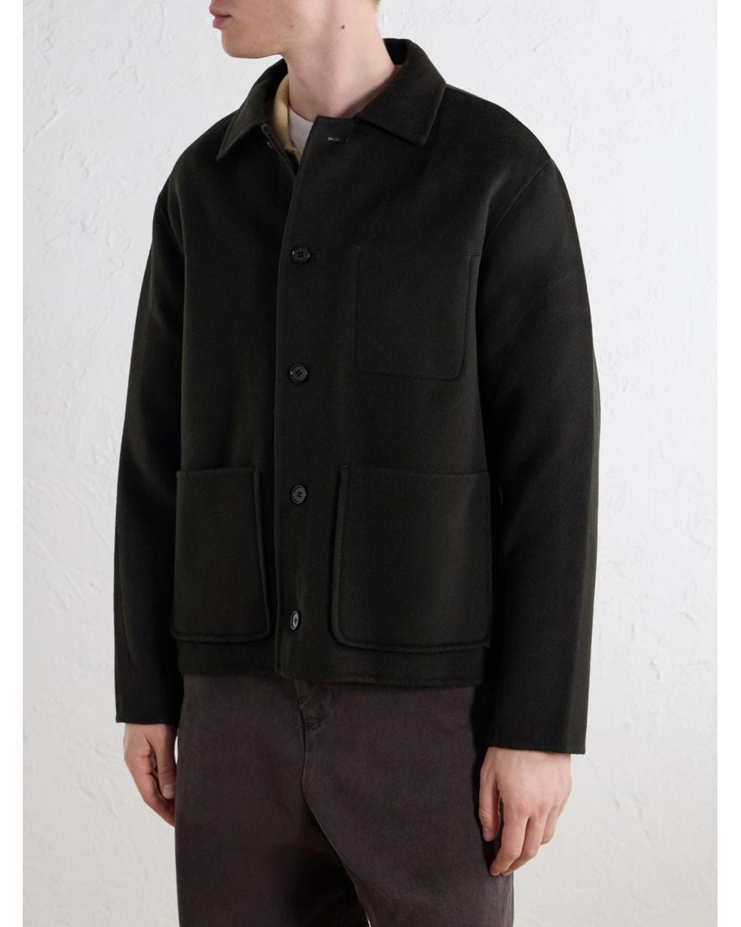 NN07 Black Morgan 8447 Woven Wool-Blend Jacket for men
