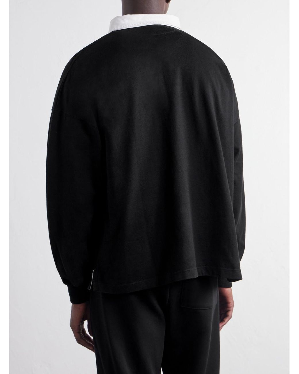 SAINT Mxxxxxx Black Saint Life Printed Cotton-Jersey Polo Shirt for men