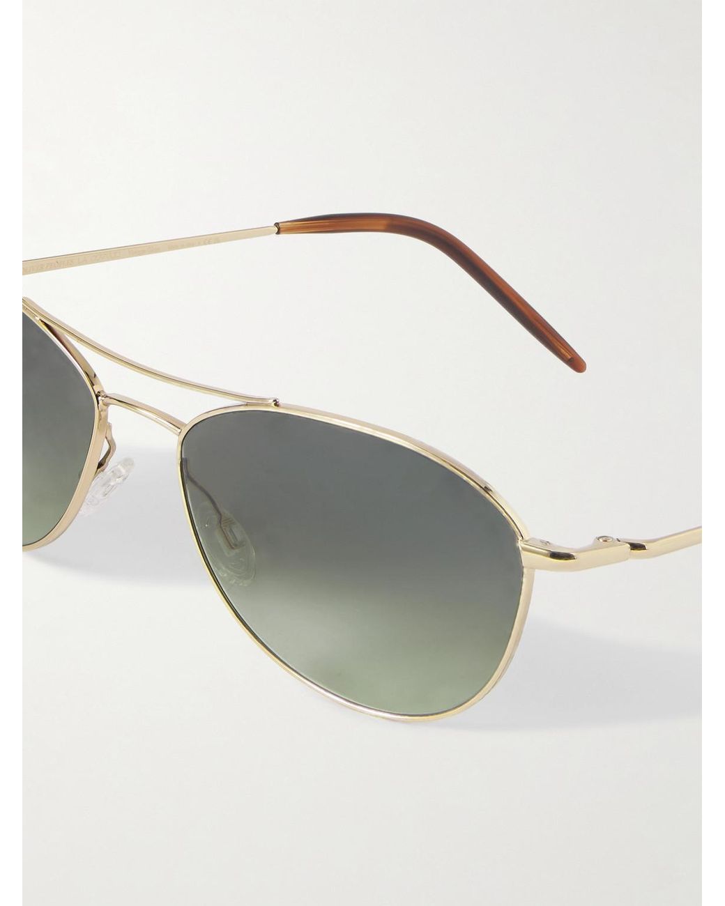 Oliver Peoples Metallic Aero Ii Aviator-Style-Tone Sunglasses for men