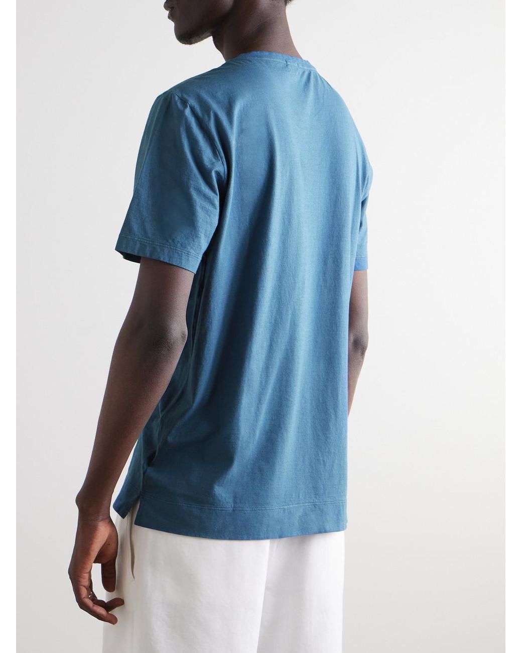 Massimo Alba Blue Panarea Cotton-Jersey T-Shirt for men