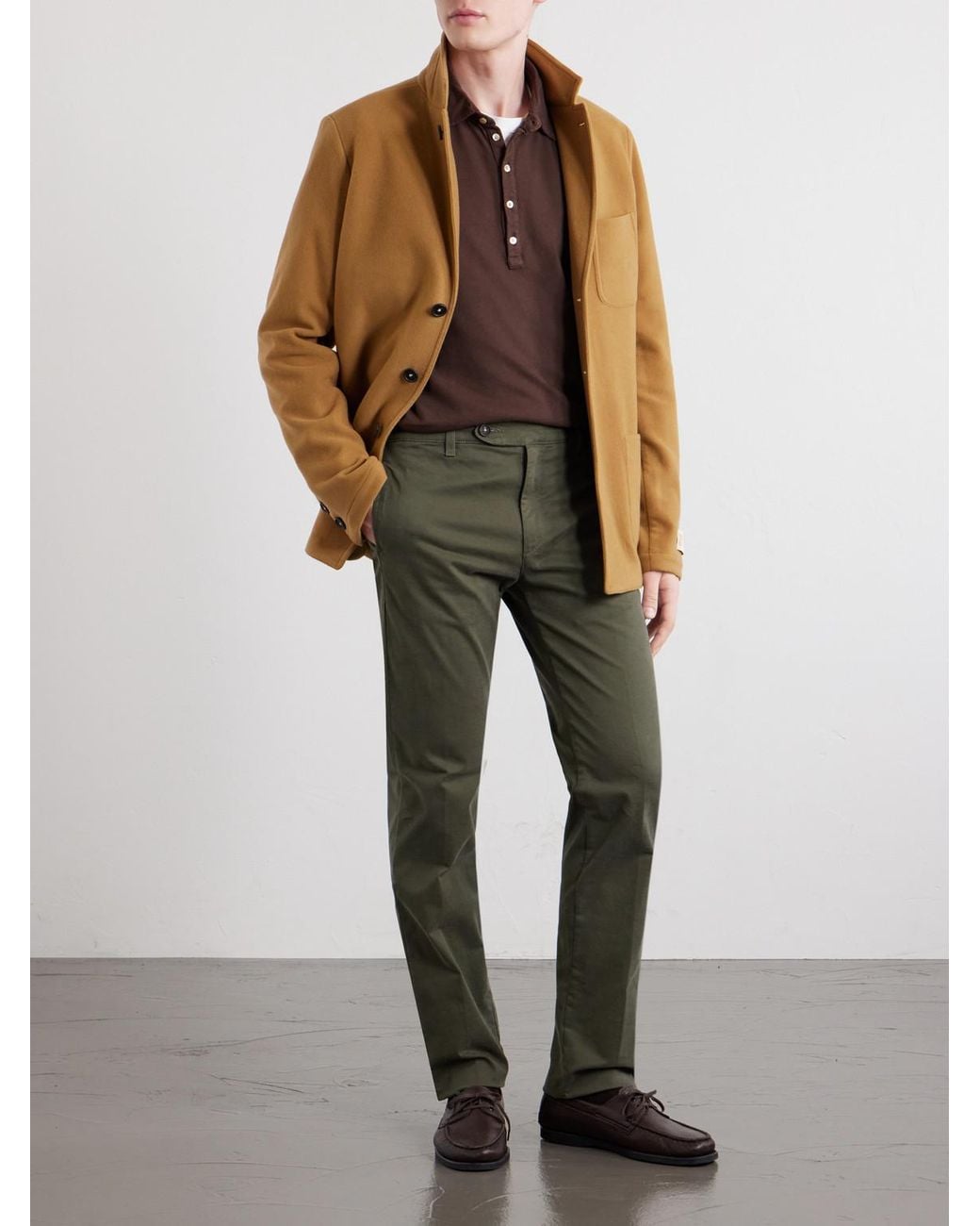 Massimo Alba Gray Winch Straight-leg Cotton-blend Twill Trousers for men