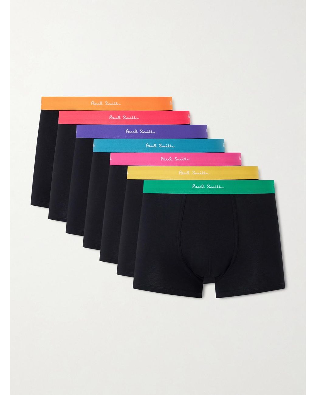 Paul Smith Blue Three-Pack Stretch Organic Cotton-Blend Jersey Boxer Briefs for men