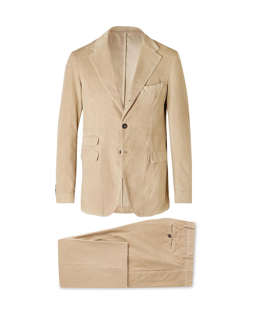Massimo Alba 007 Sloop Slim-fit Cotton-corduroy Suit in Natural for Men ...