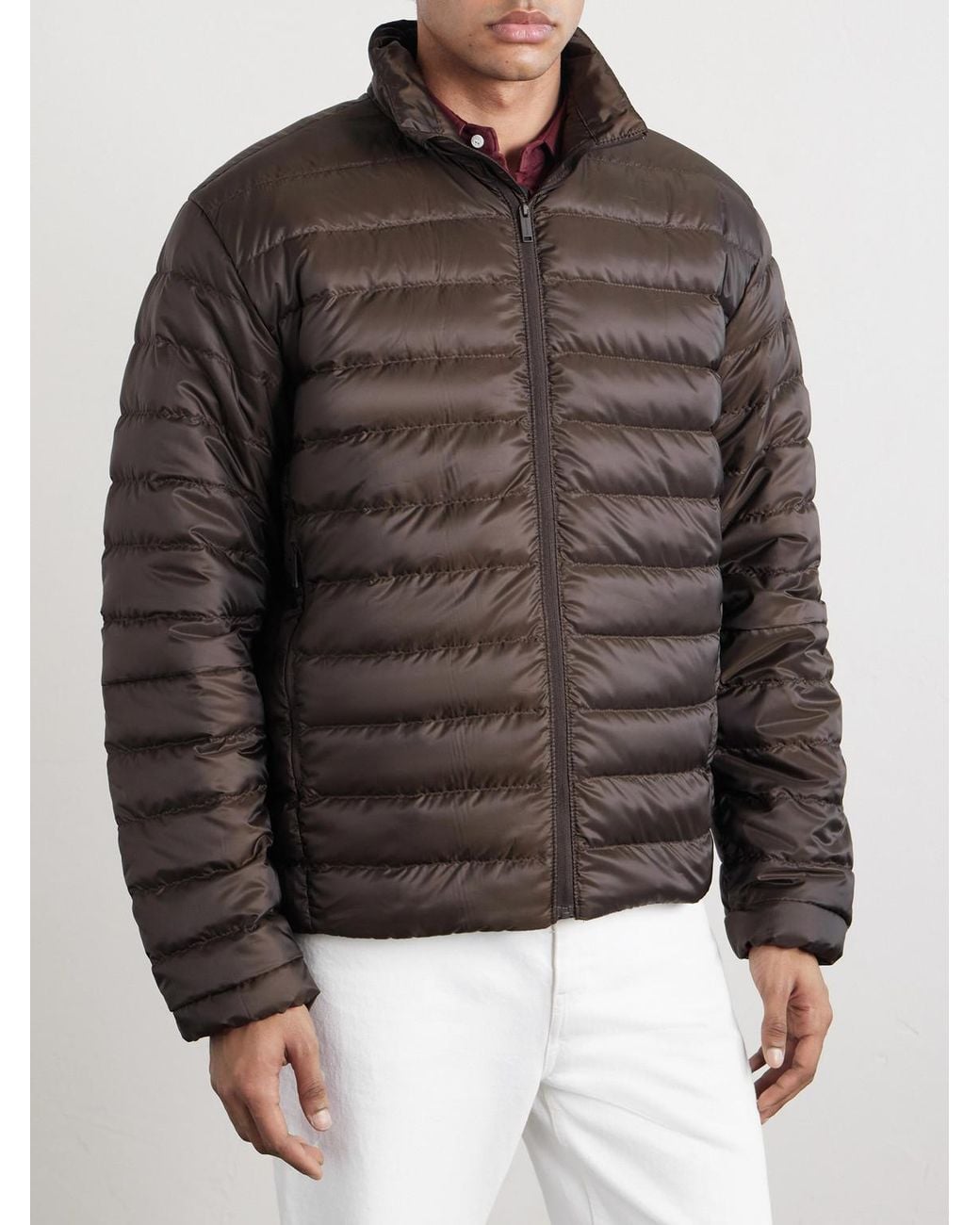 Canada Goose Brown Stratus Quilted Shell Down Jacket for men