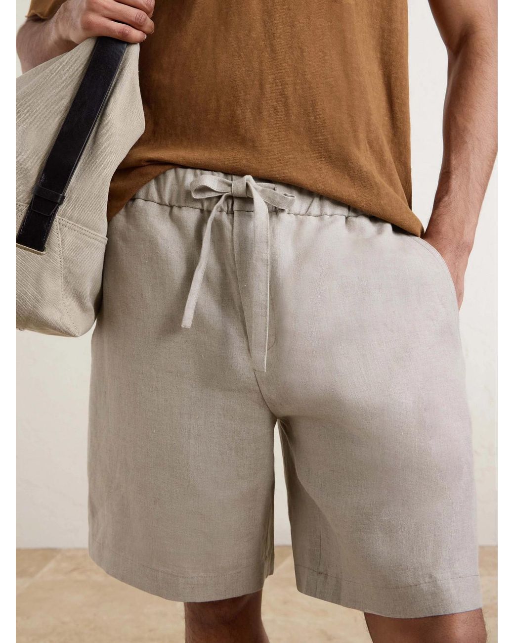 De Bonne Facture Natural Traveler Straight-Leg Linen Shorts for men