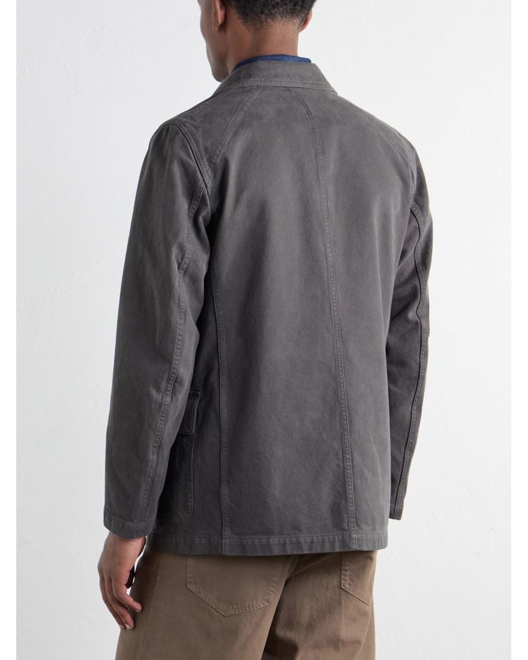 Drake's Gray Mk. I Games Cotton-Twill Moleskin Blazer for men