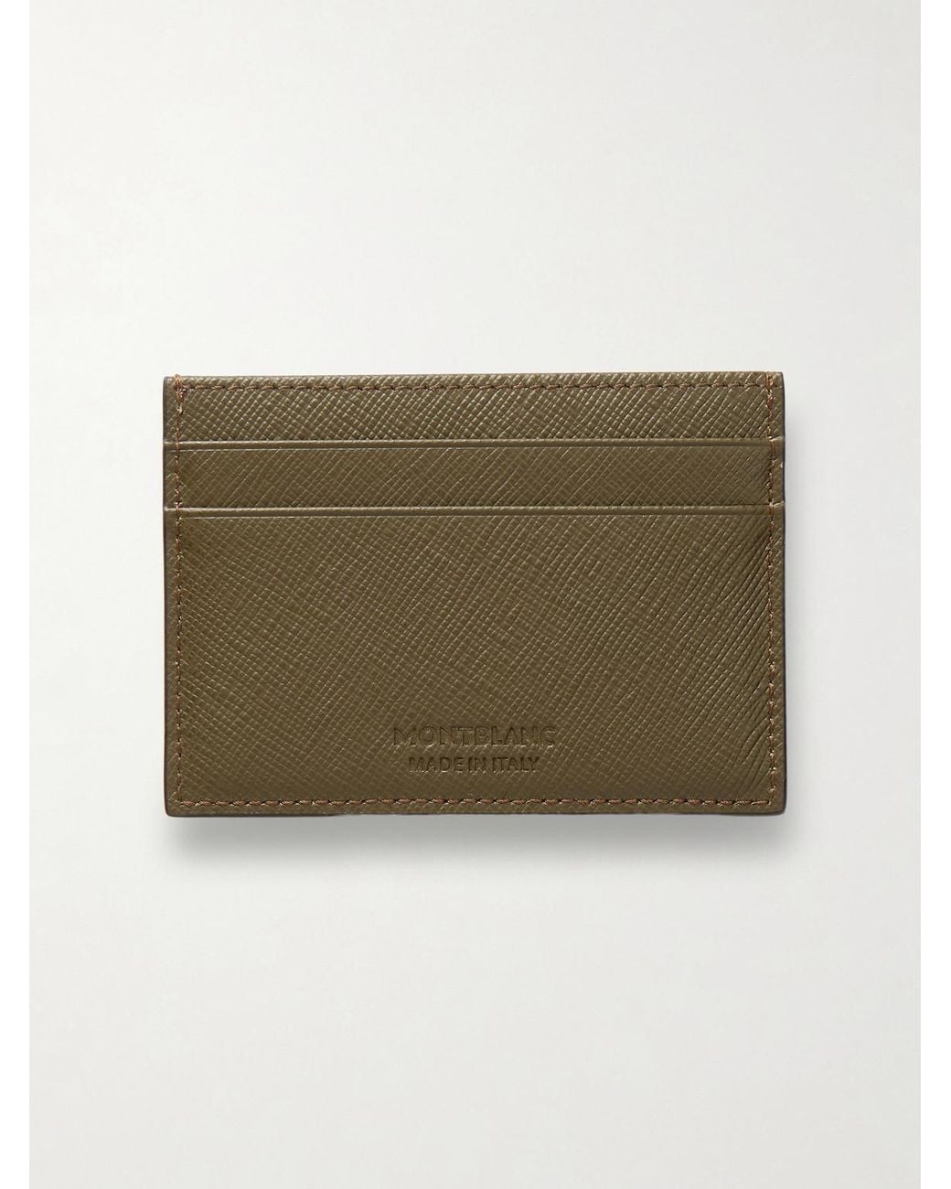 Montblanc Natural Sartorial Cross-Grain Leather Cardholder for men
