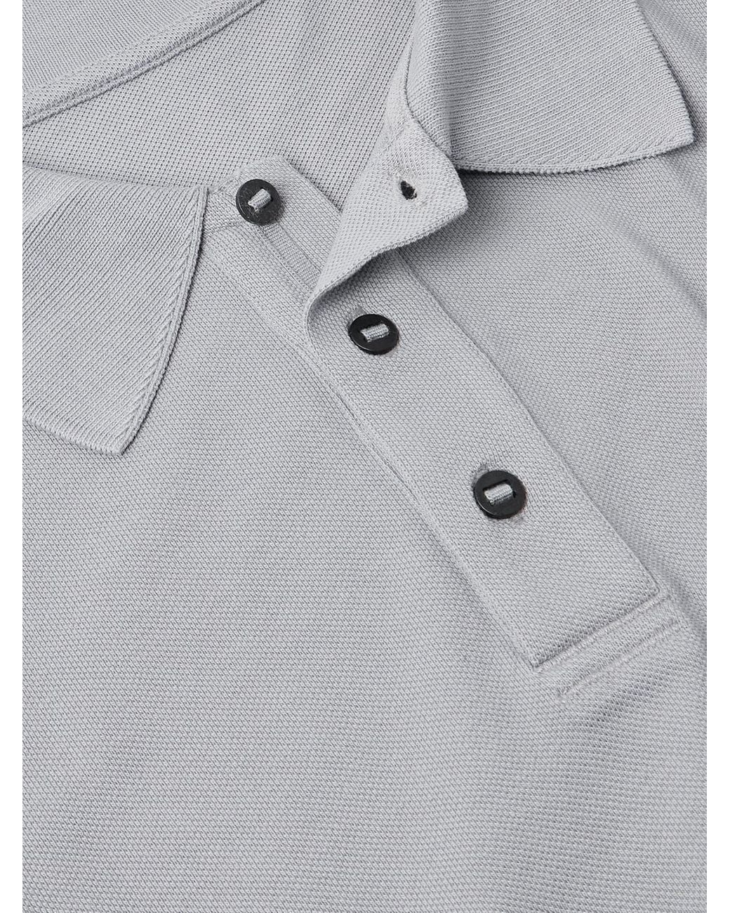 Canada Goose Gray Beckley Logo-appliquéd Cotton-piqué Polo Shirt for men