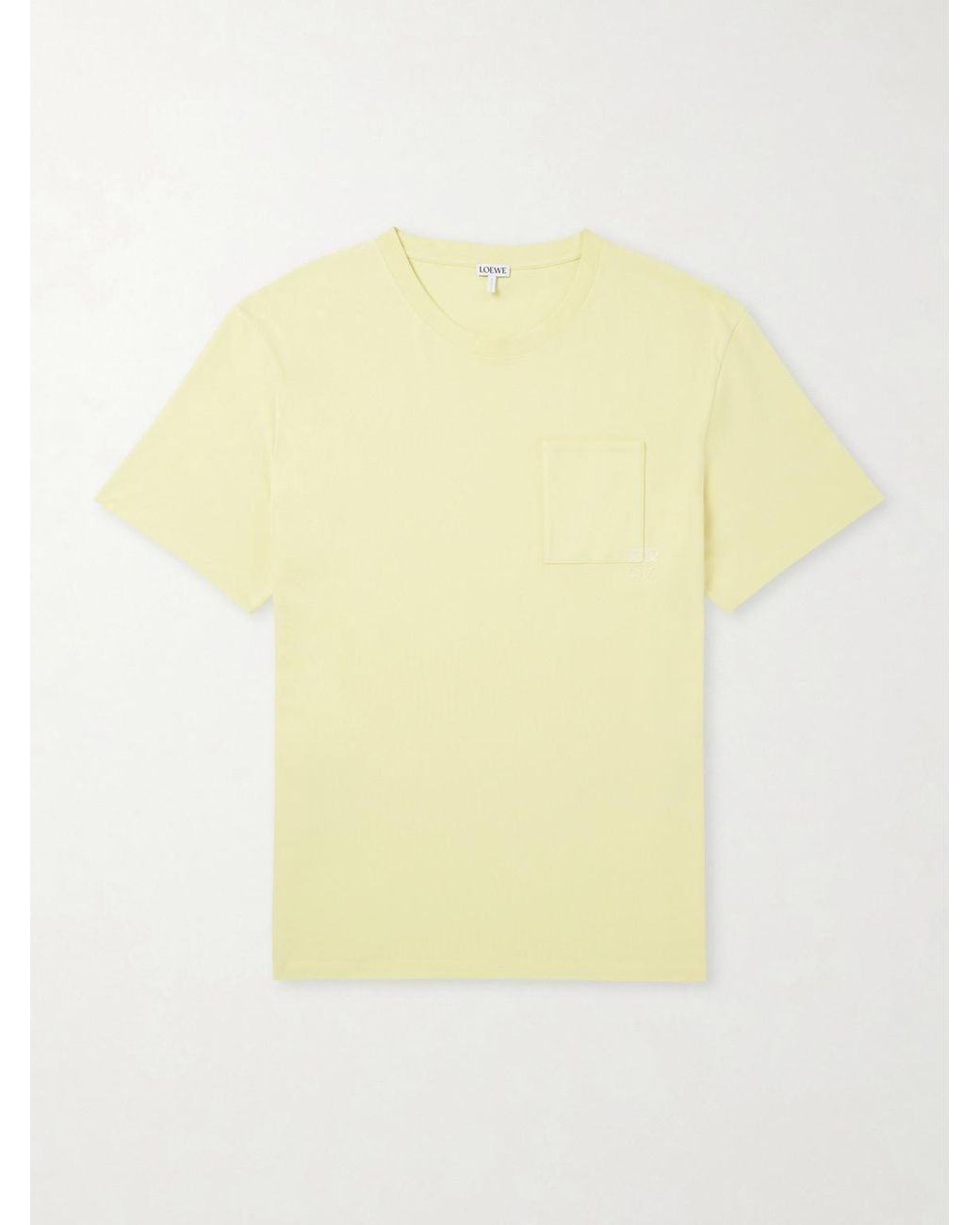 Loewe Yellow Anagram-Embroidered Cotton-Jersey T-Shirt for men