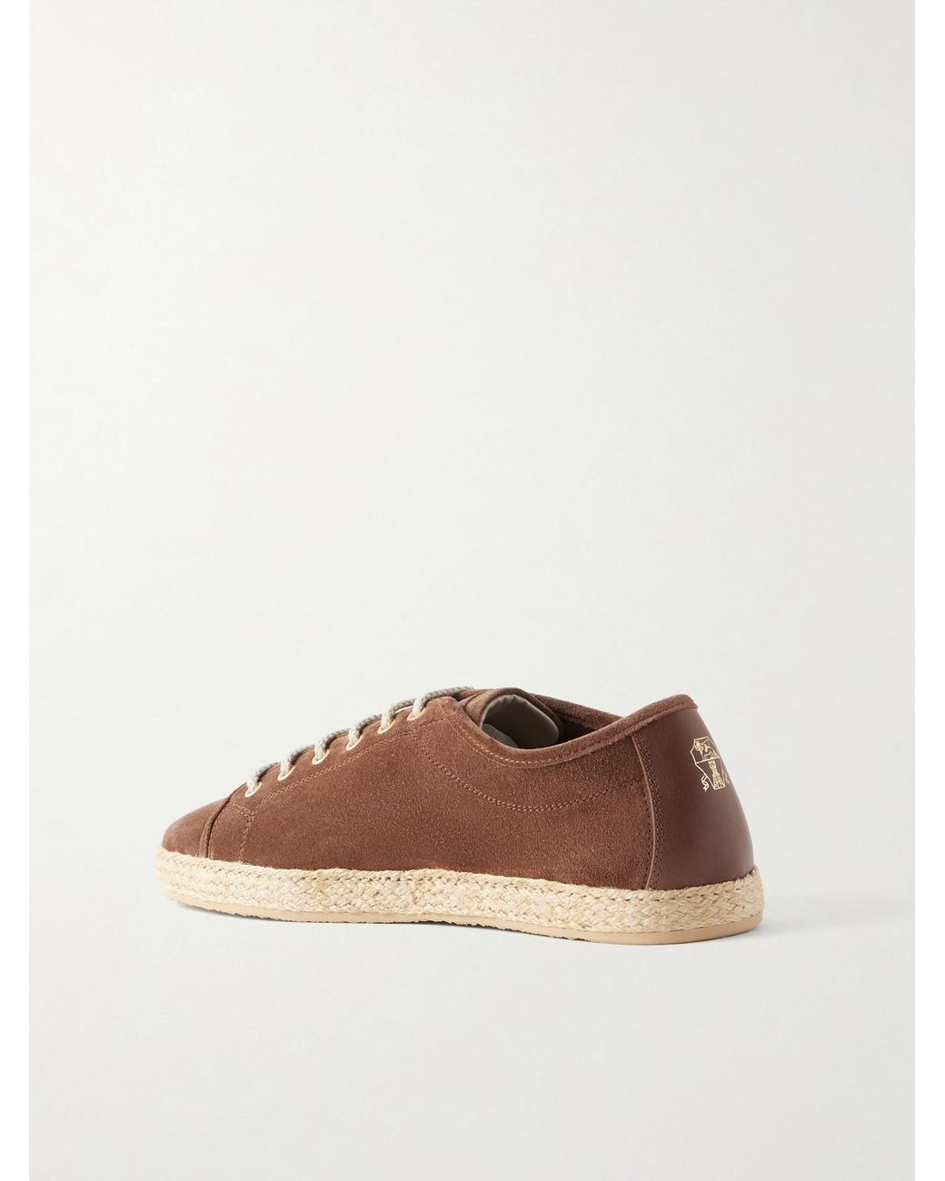 Brunello Cucinelli Brown Suede Sneakers for men