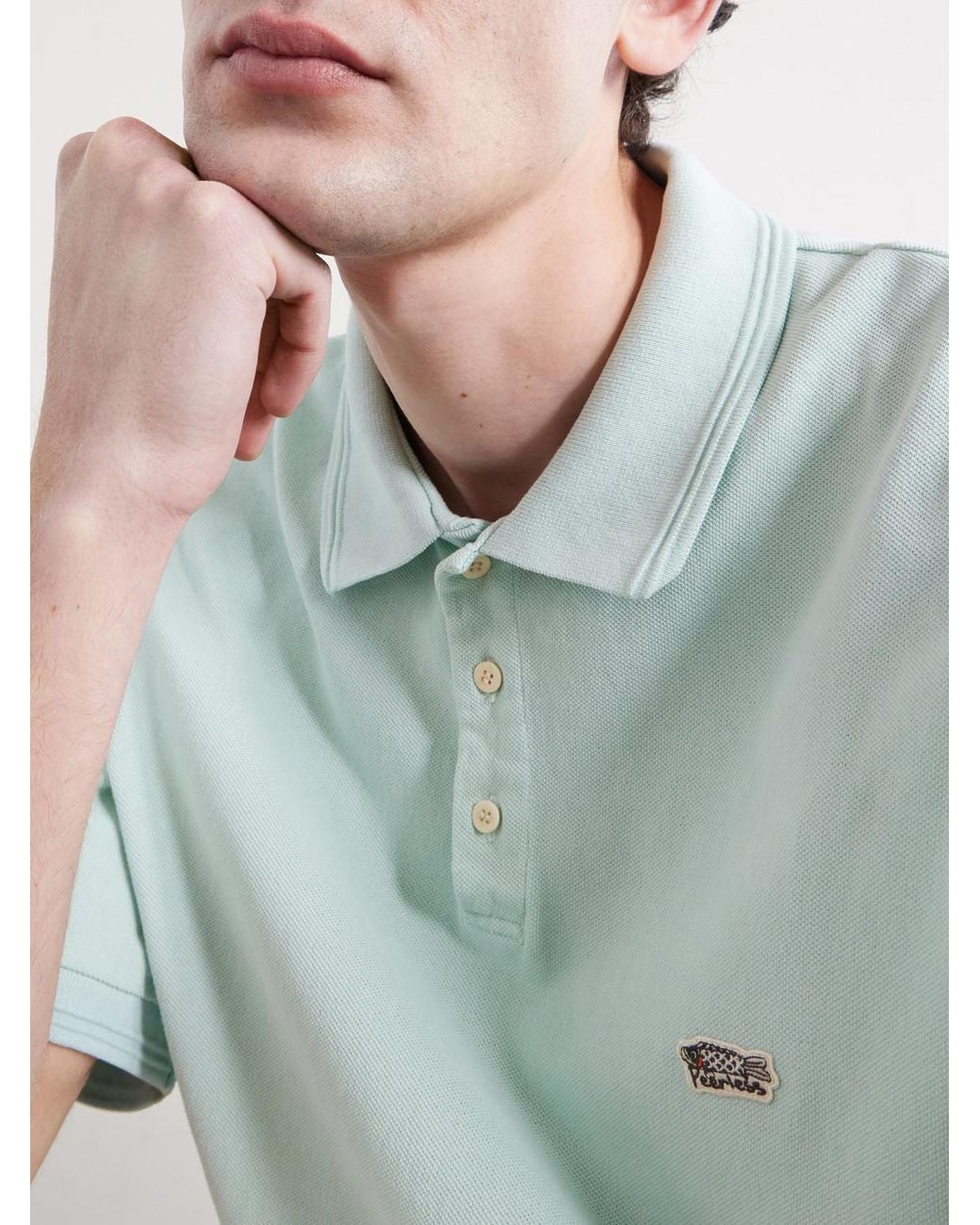 Visvim Blue Mondo Logo-embroidered Cotton-piqué Polo Shirt for men