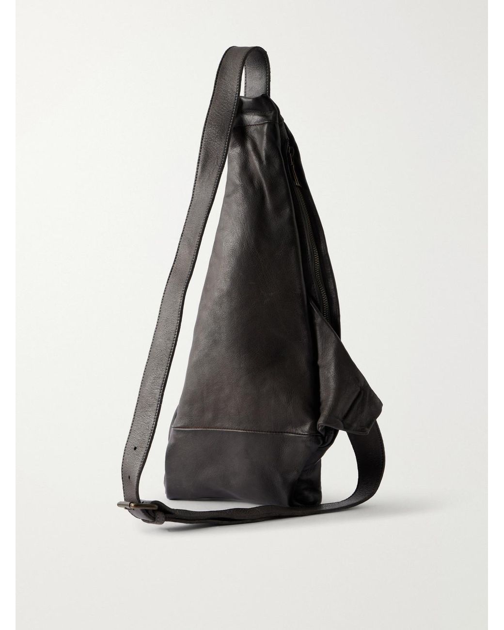 Officine Creative White Helmet/30 Textured-Leather Messenger Bag for men