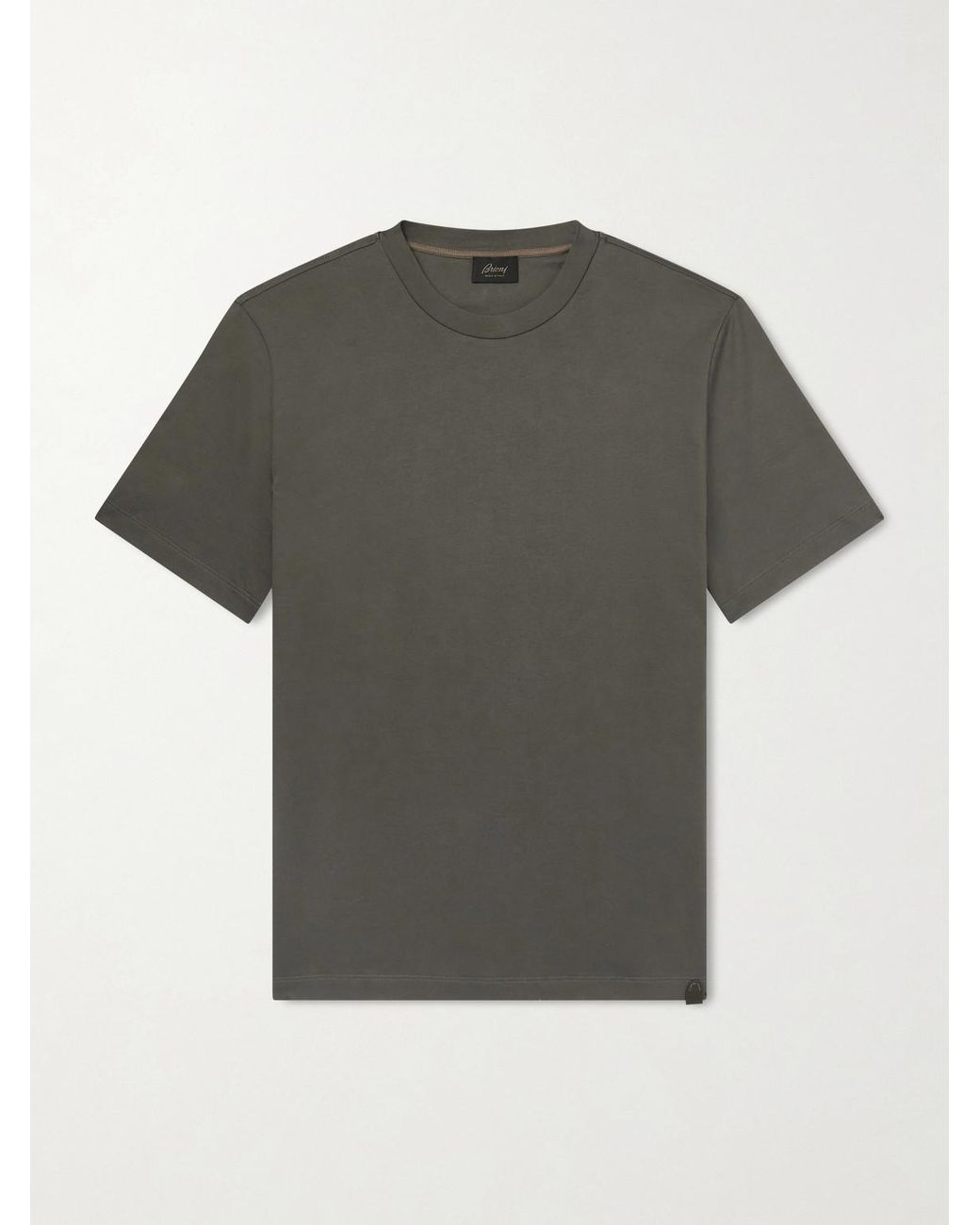 Brioni Gray Cotton-Jersey T-Shirt for men