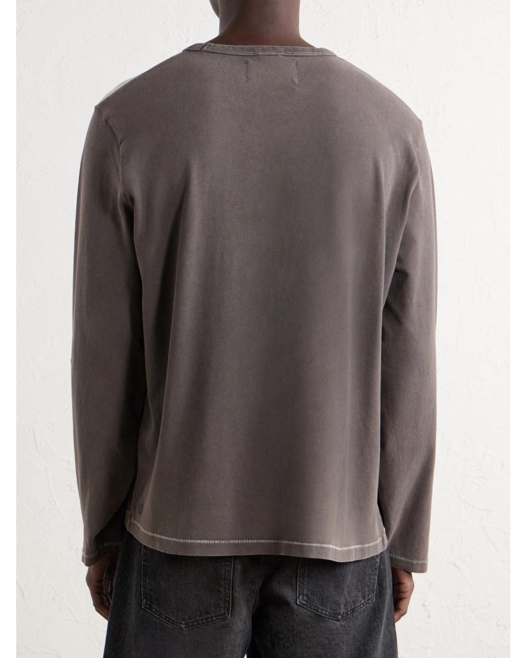 Corridor NYC Gray Garment-Dyed Cotton-Jersey T-Shirt for men