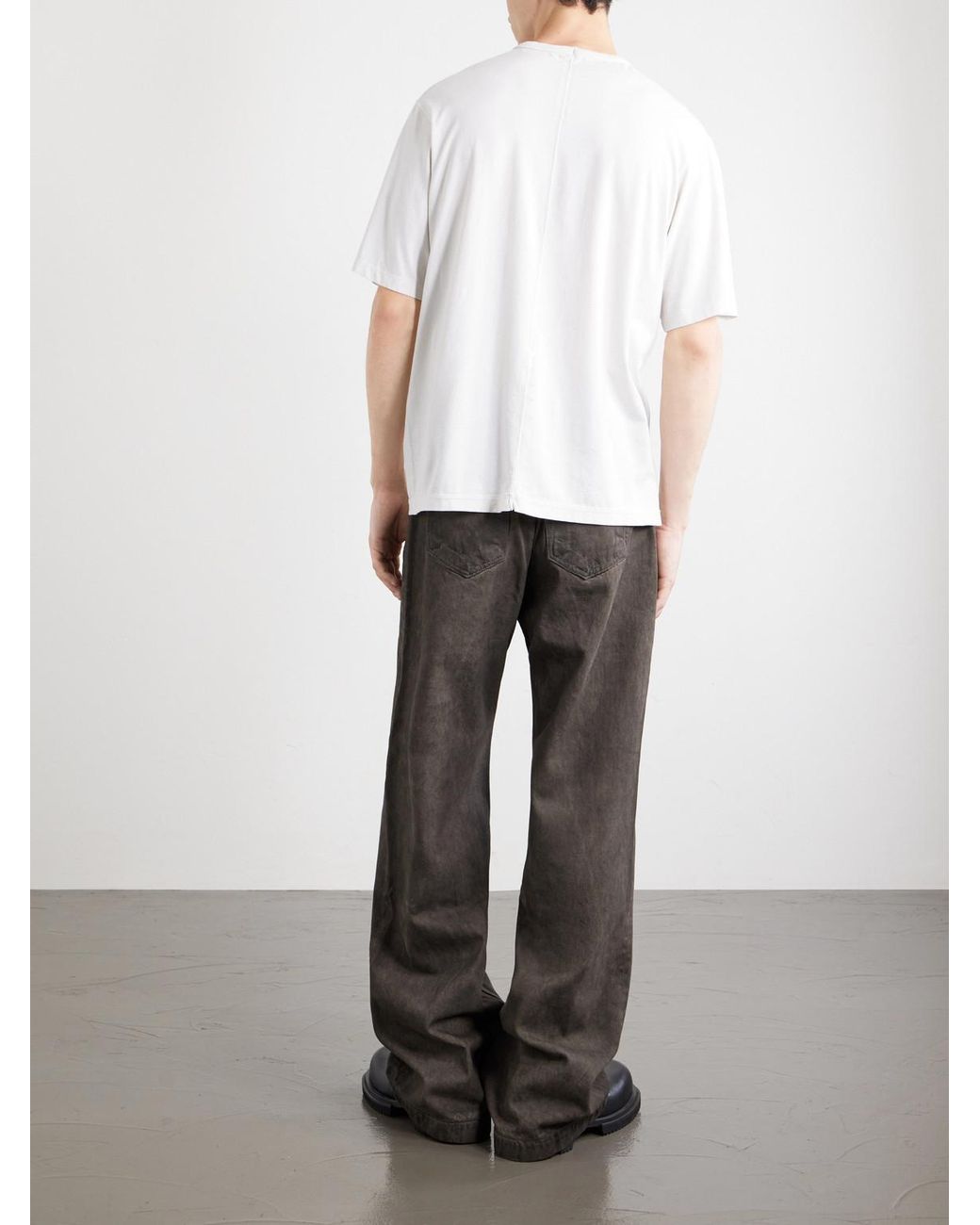 Rick Owens White Brad Cotton-Jersey T-Shirt for men