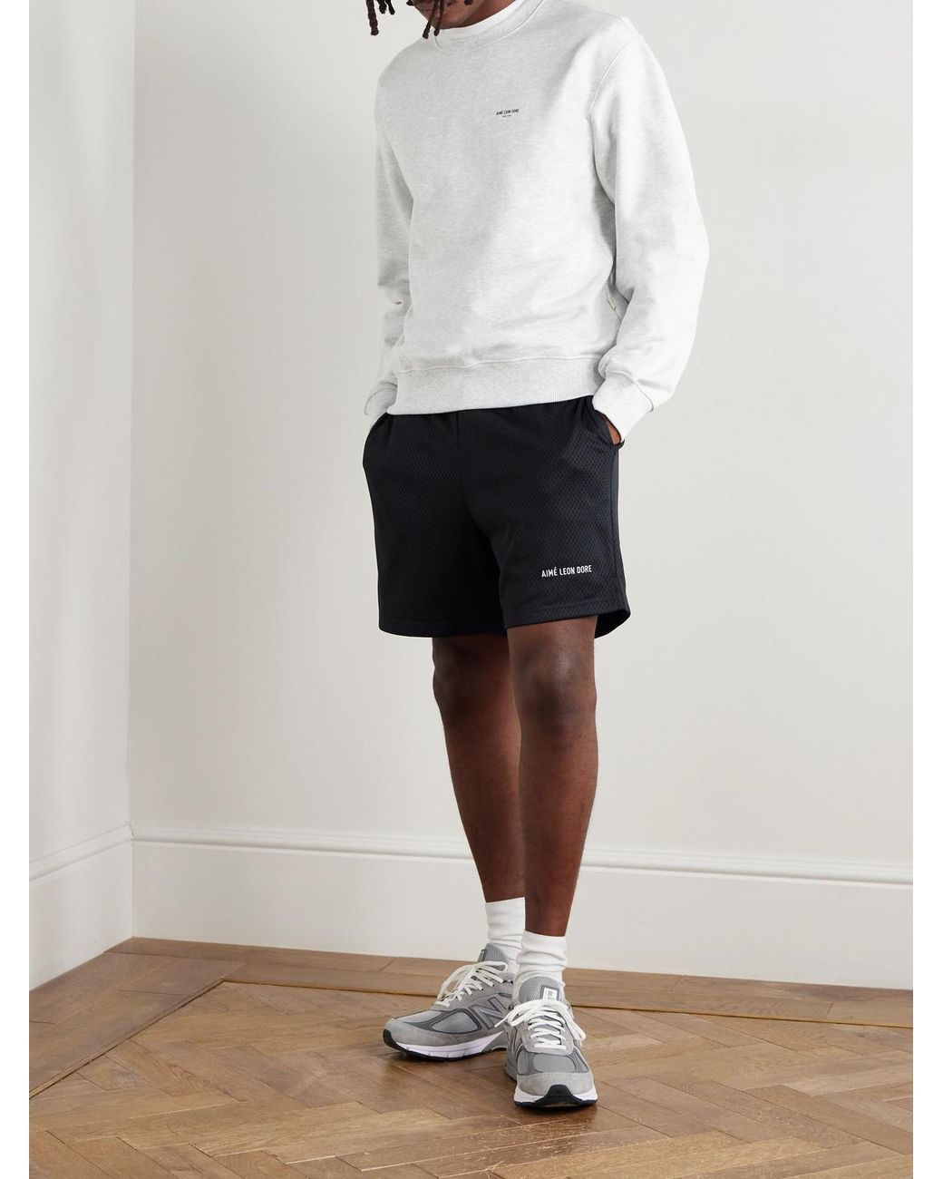 Aimé Leon Dore White Logo-Print Cotton-Jersey Sweatshirt for men