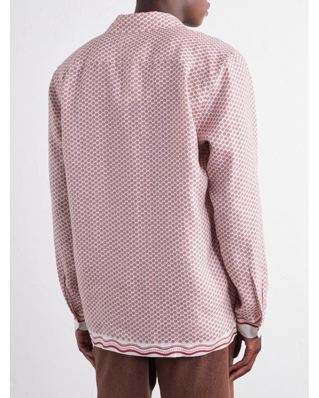 Orlebar Brown Pink Ridley Printed Linen Shirt for men