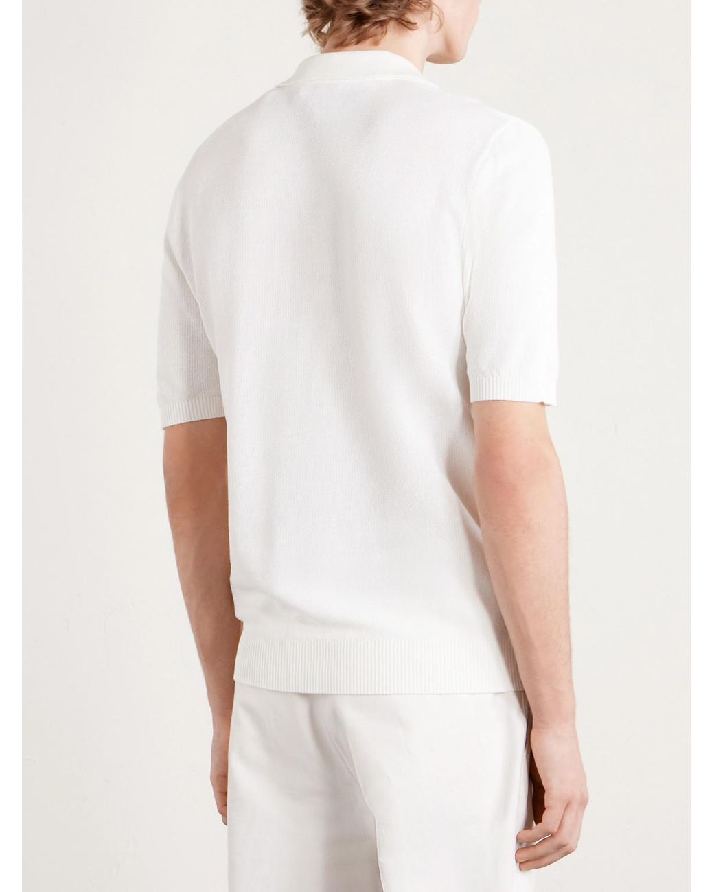 Eleventy Natural Cotton Polo Shirt for men