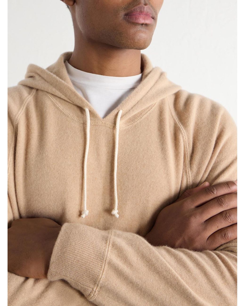 Ghiaia Natural Cashmere Hoodie for men