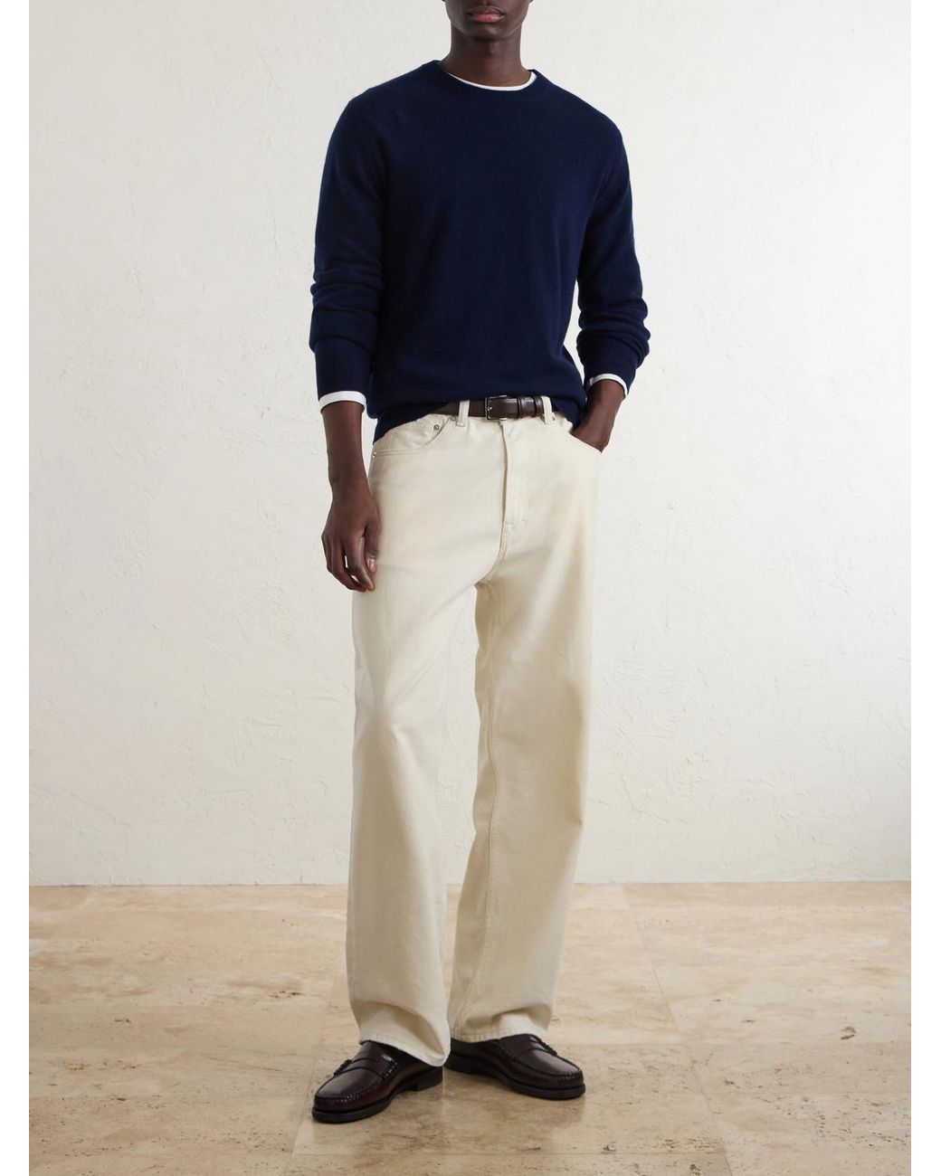 Altea Blue Cashmere Sweater for men