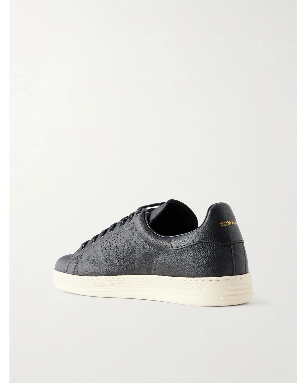 Tom Ford Blue Warwick Full-grain Leather Sneakers for men